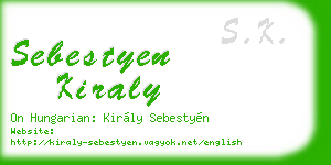 sebestyen kiraly business card