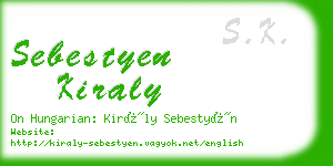 sebestyen kiraly business card